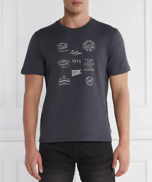 Футболка чай Regular fit Pepe Jeans London, серый 
Футболка чай Regular fit Pepe Jeans London, серый