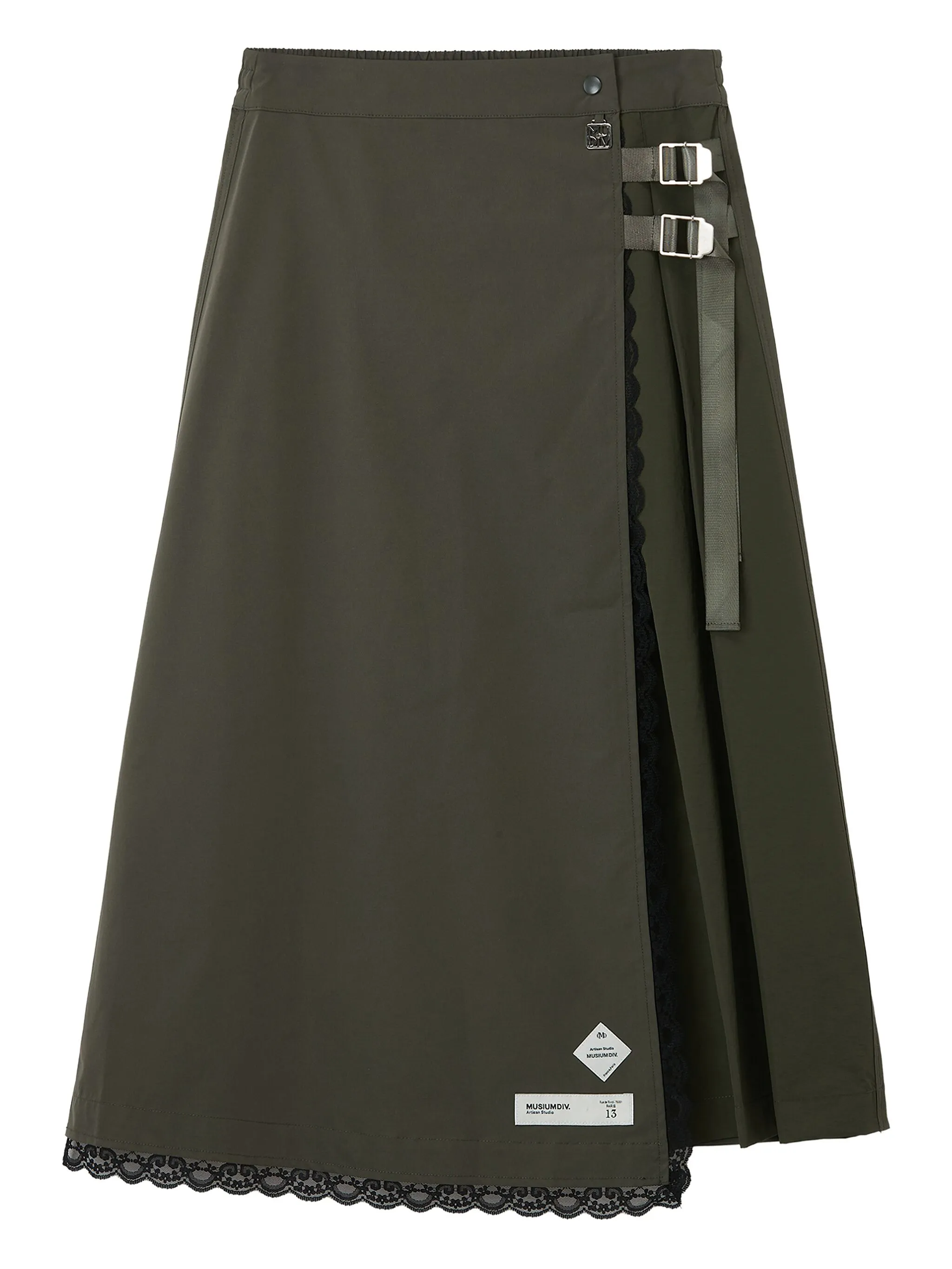 Юбка миди с пряжкой и кружевом Musium Div., зеленый
Юбка миди с пряжкой и кружевом Musium Div., зеленый