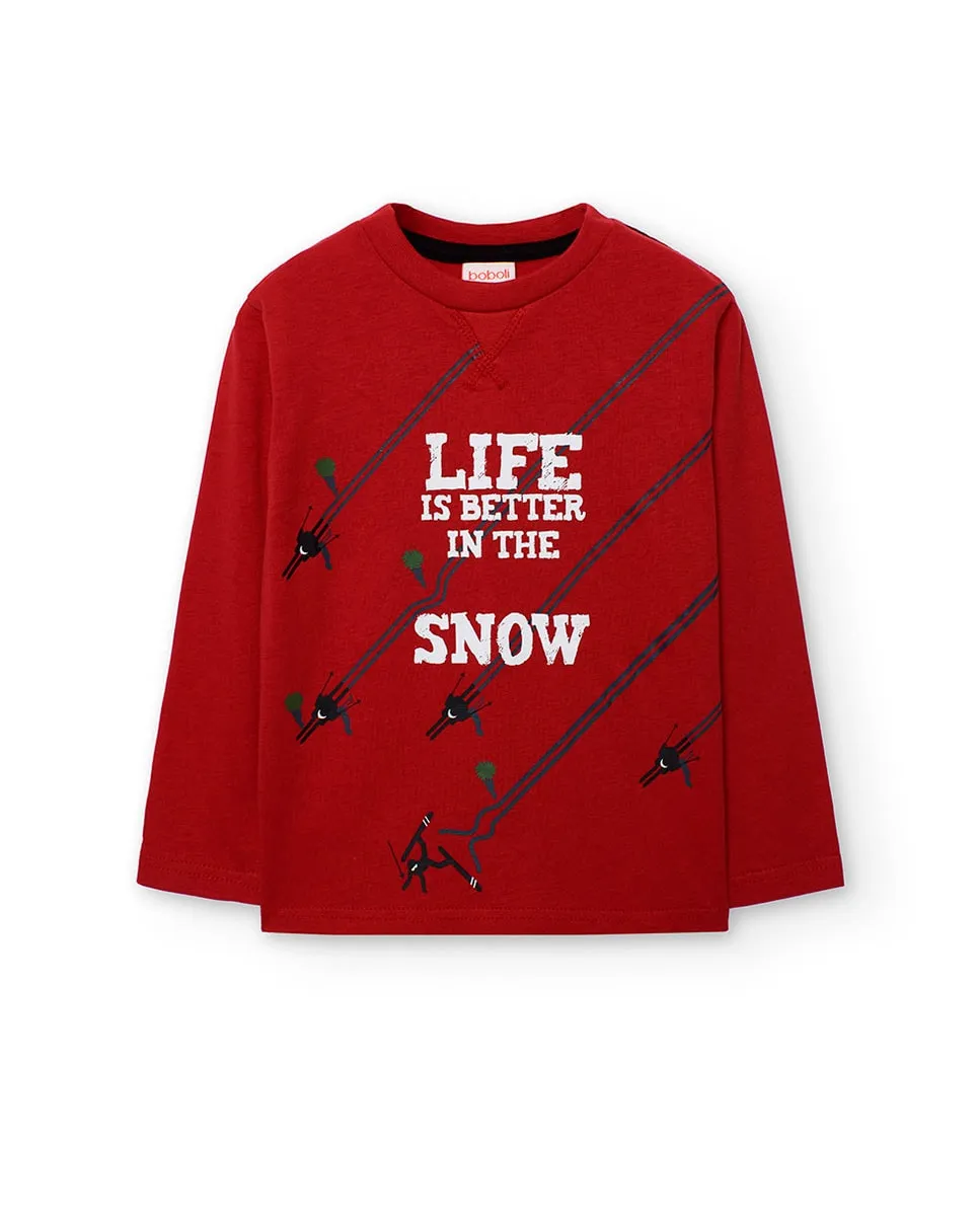Детская футболка с круглым вырезом и длинными рукавами Boboli, красный
Детская футболка с круглым вырезом и длинными рукавами Boboli, красный
