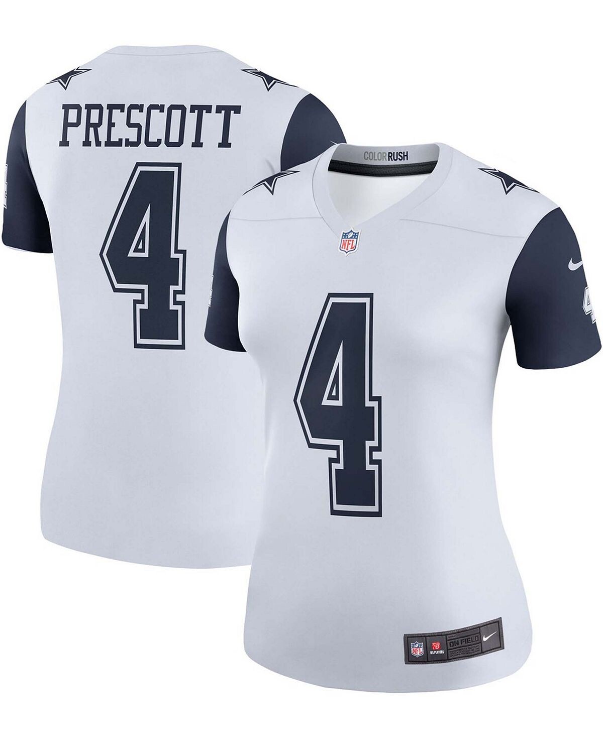Женская белая футболка Dak Prescott Dallas Cowboys Color Rush Legend Player Nike, белый
Женская белая футболка Dak Prescott Dallas Cowboys Color Rush Legend Player Nike, белый