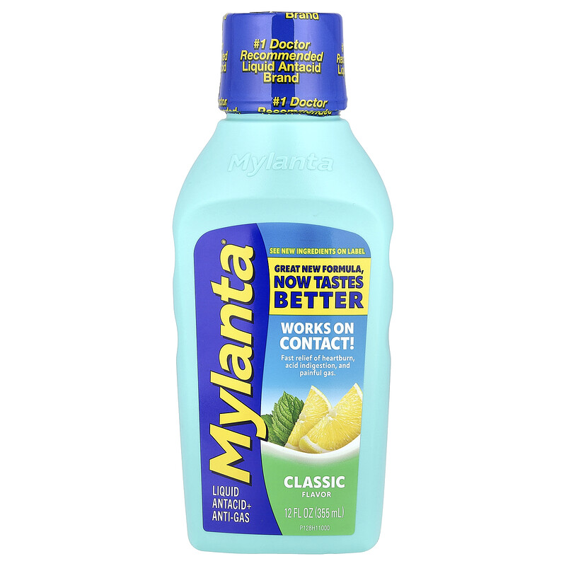 Mylanta, Жидкий антацид и средство от газообразования, классический, 355 мл (12 жидк. Унций)
Mylanta, Жидкий антацид и средство от газообразования, классический, 355 мл (12 жидк. Унций)