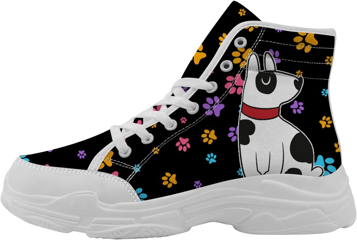 Кроссовки с отпечатком собаки для женщин и мужчин, высокие холщовые, подарки для нее и для него Quorax, белый/черный
Кроссовки с отпечатком собаки для женщин и мужчин, высокие холщовые, подарки для нее и для него Quorax, белый/черный