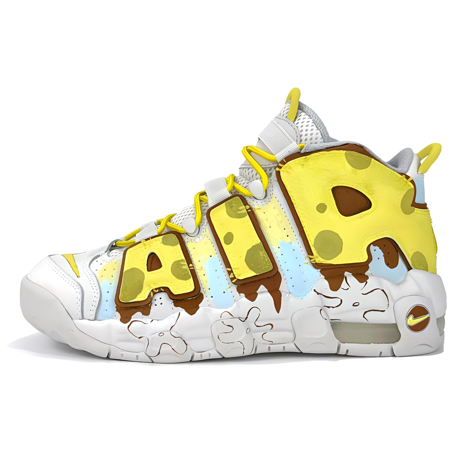 Баскетбольные кроссовки Air More Uptempo Vintage унисекс средней высоты, белый/желтый/голубой/коричневый Nike
Баскетбольные кроссовки Air More Uptempo Vintage унисекс средней высоты, белый/желтый/голубой/коричневый Nike
