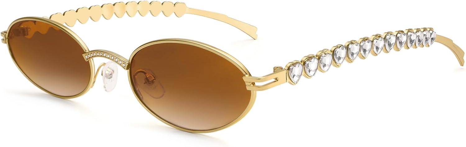 Солнцезащитные очки Dollger Y2k для женщин, овальные, в стиле ретро 90-х, небольшие, с металлической оправой, золотистые, с защитой от УФ-излучения UV400, C2:gold Frame Brown Lens
Солнцезащитные очки Dollger Y2k для женщин, овальные, в стиле ретро 90-х, небольшие, с металлической оправой, золотистые, с защитой от УФ-излучения UV400, C2:gold Frame Brown Lens