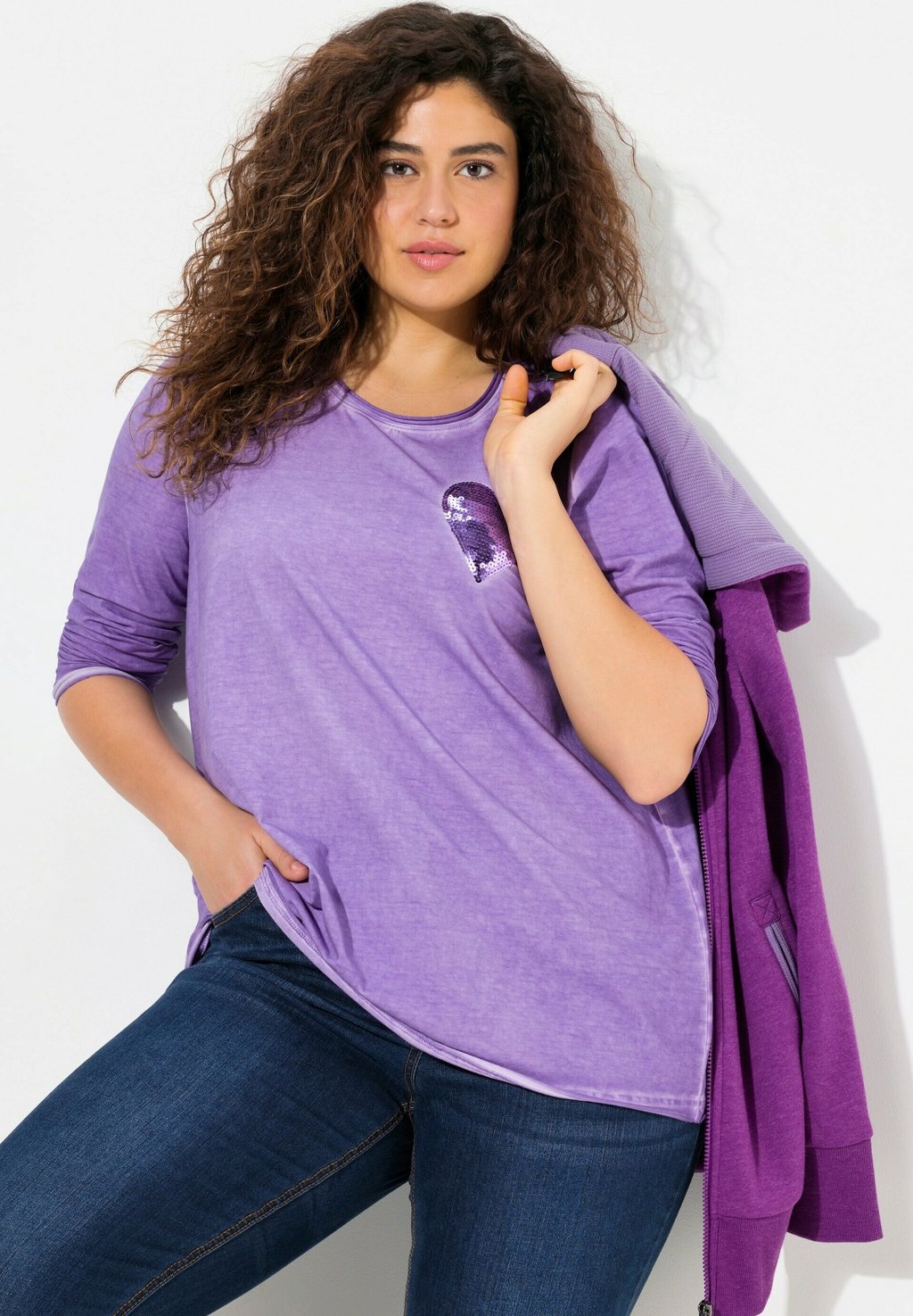 Топ с длинными рукавами Ulla Popken, сиреневый
Топ с длинными рукавами Ulla Popken, сиреневый