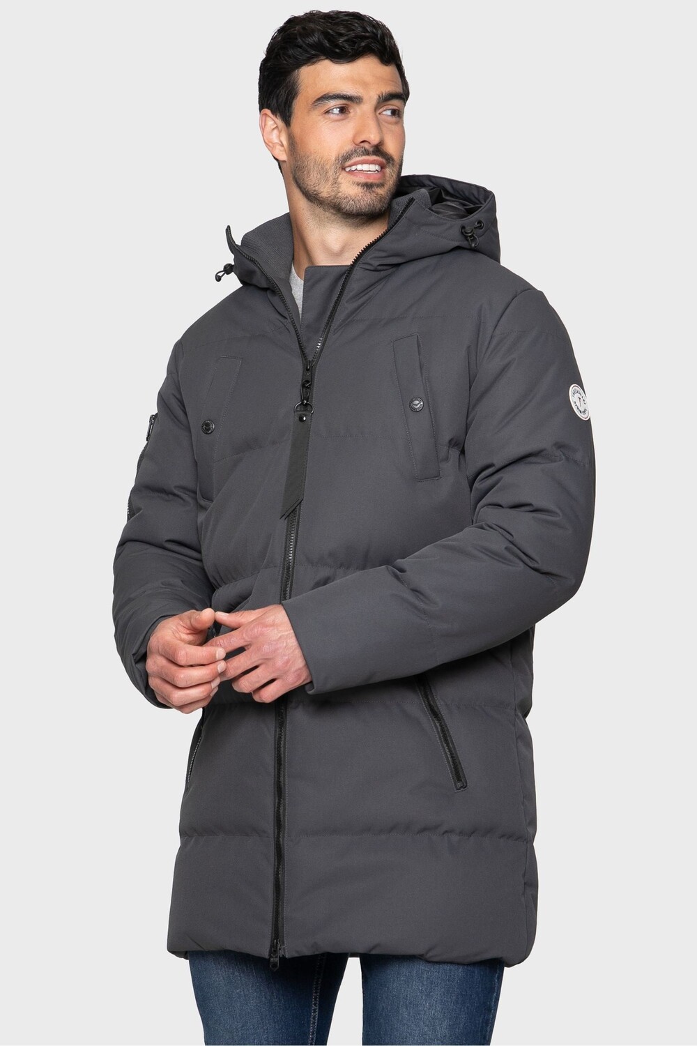 Удлиненная куртка с защитой от дождя Threadbare, серый
Удлиненная куртка с защитой от дождя Threadbare, серый