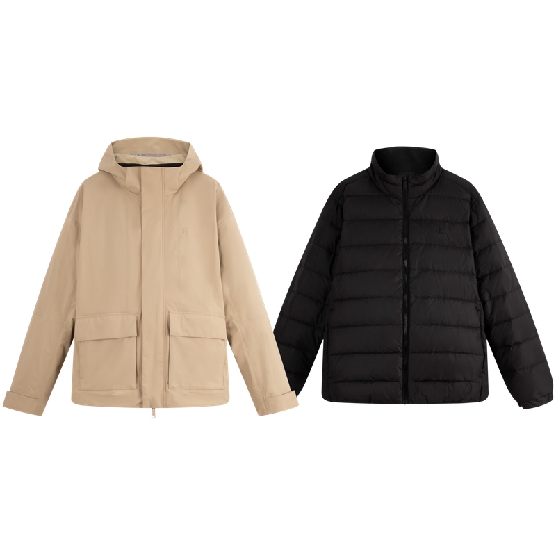 Calvin Klein Мужская пуховая куртка, PF2-Khaki 
Calvin Klein Мужская пуховая куртка, PF2-Khaki