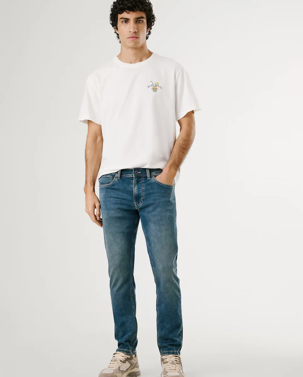 Мужские джинсы Vaquero Track Fit Slim с эффектом поношенности Pepe Jeans, синий
Мужские джинсы Vaquero Track Fit Slim с эффектом поношенности Pepe Jeans, синий