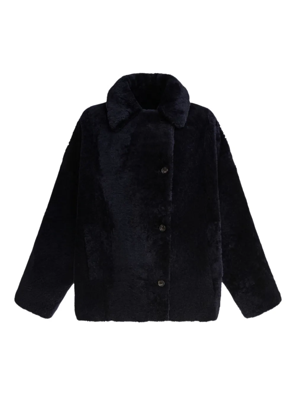 Пальто из овчины с пуговицами B&W, синий
Пальто из овчины с пуговицами B&W, синий