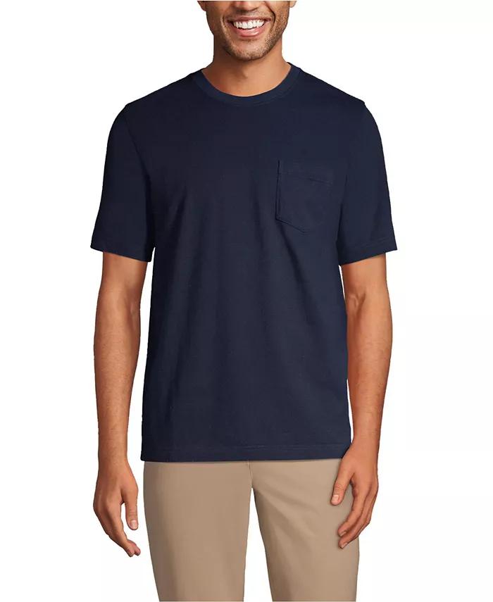 Мужская удлиненная футболка Super-T с коротким рукавом и карманом Lands' End, синий
Мужская удлиненная футболка Super-T с коротким рукавом и карманом Lands' End, синий