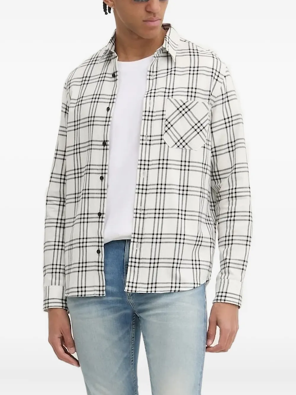 Клетчатая рубашка с нагрудным карманом HUGO, белый
Клетчатая рубашка с нагрудным карманом HUGO, белый