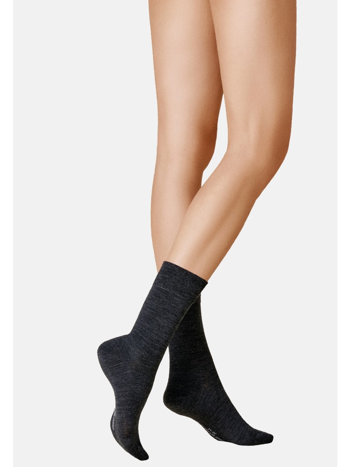 Kunert Мягкие шерстяно-хлопковые носки с не сдавливающей манжетой, антрацитового меланжа
Kunert Мягкие шерстяно-хлопковые носки с не сдавливающей манжетой, антрацитового меланжа