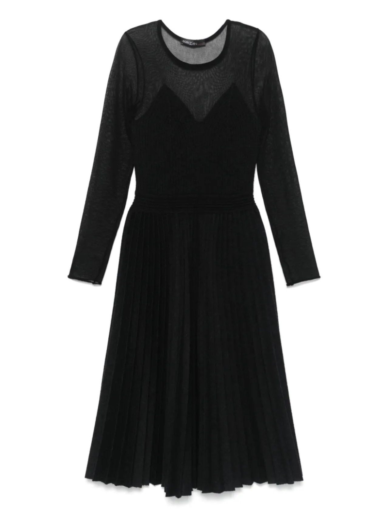 Платье миди со складками MARCCAIN, черный 
Платье миди со складками MARCCAIN, черный