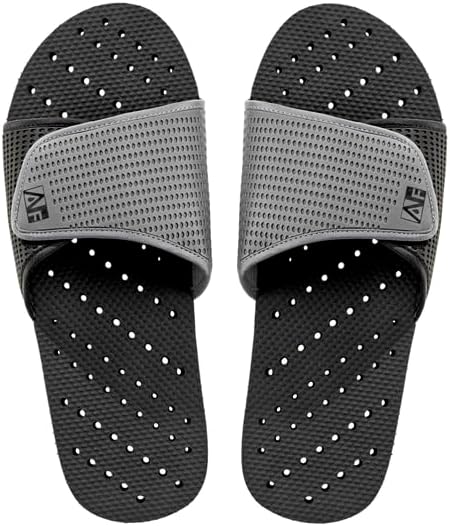 Мужские шлепанцы Showaflops - Быстро сохнущая подошва - Регулируемые - Противоскользящие для душа, черный/серый/светло-серый
Мужские шлепанцы Showaflops - Быстро сохнущая подошва - Регулируемые - Противоскользящие для душа, черный/серый/светло-серый