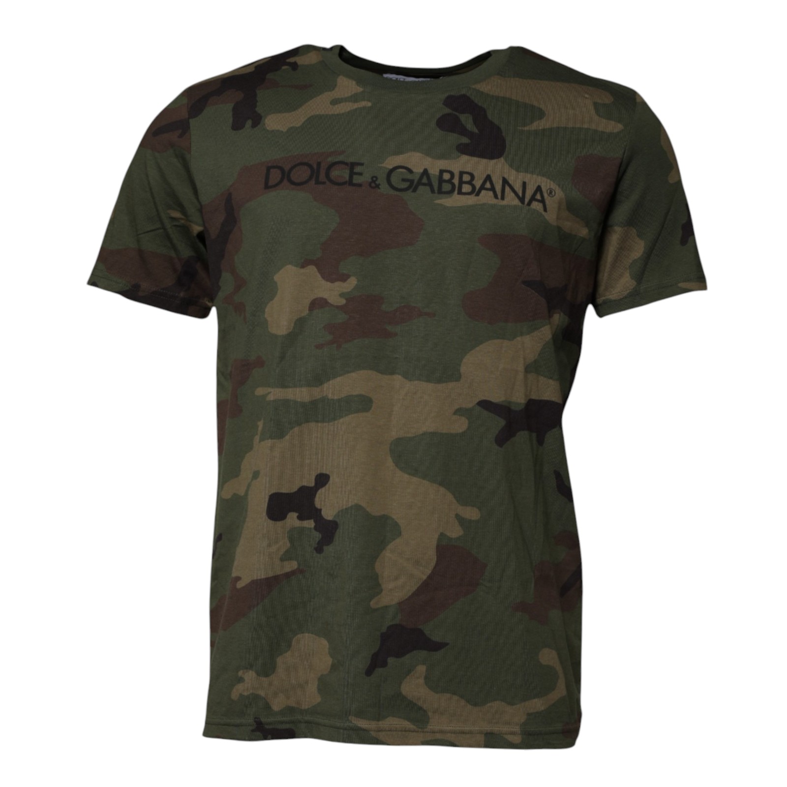 Футболка из хлопка с круглым вырезом и разноцветным камуфляжным принтом Dolce & Gabbana
Футболка из хлопка с круглым вырезом и разноцветным камуфляжным принтом Dolce & Gabbana