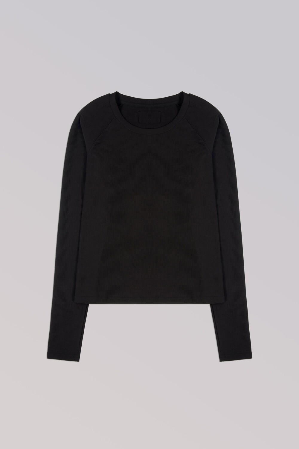 Женский топ в рубчик с длинными рукавами Pineapple, черный 
Женский топ в рубчик с длинными рукавами Pineapple, черный