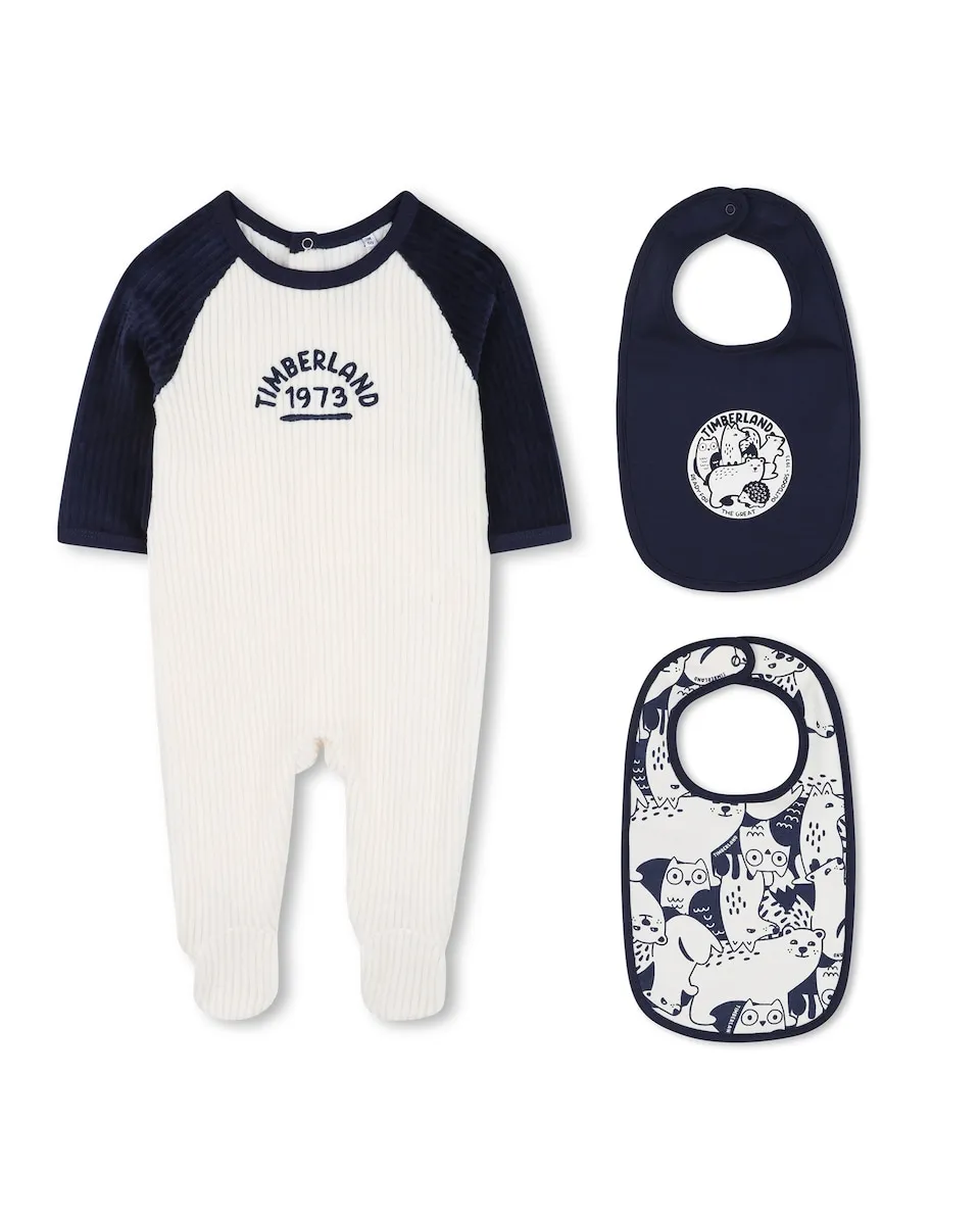 Многоцветный комплект для младенцев из хлопка Timberland
Многоцветный комплект для младенцев из хлопка Timberland
