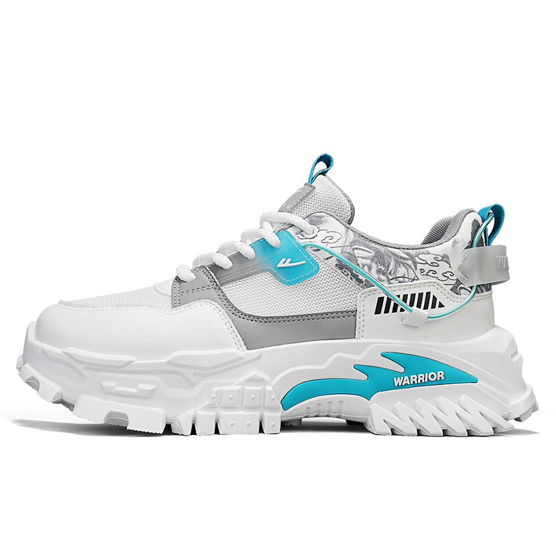 WARRIOR Увеличивающие рост износостойкие легкие нескользящие низкие повседневные туфли мужские белые серо-синие 
WARRIOR Увеличивающие рост износостойкие легкие нескользящие низкие повседневные туфли мужские белые серо-синие
