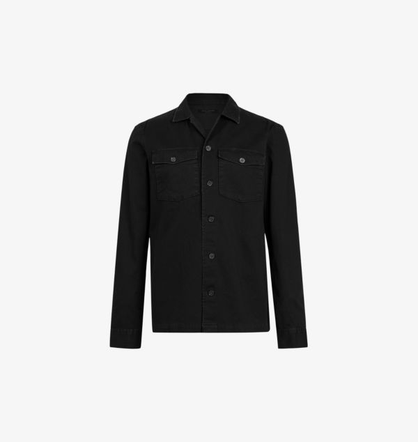 Рубашка Spotter из хлопка облегающего кроя с накладным карманом Allsaints, черный
Рубашка Spotter из хлопка облегающего кроя с накладным карманом Allsaints, черный