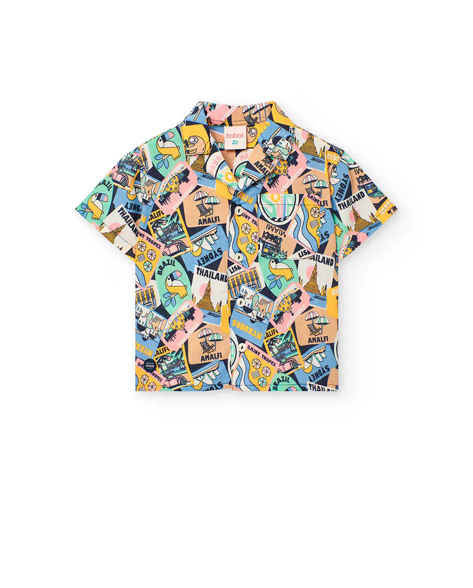 Рубашка из хлопка для мальчика с фантазийным принтом Boboli, мультиколор
Рубашка из хлопка для мальчика с фантазийным принтом Boboli, мультиколор