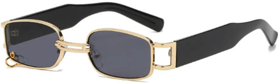 Модные панк-солнцезащитные очки для женщин, роскошные солнцезащитные очки в маленькой оправе, прямоугольные, с металлическими зеркальными линзами TYUVIVO, Gold Gray
Модные панк-солнцезащитные очки для женщин, роскошные солнцезащитные очки в маленькой оправе, прямоугольные, с металлическими зеркальными линзами TYUVIVO, Gold Gray