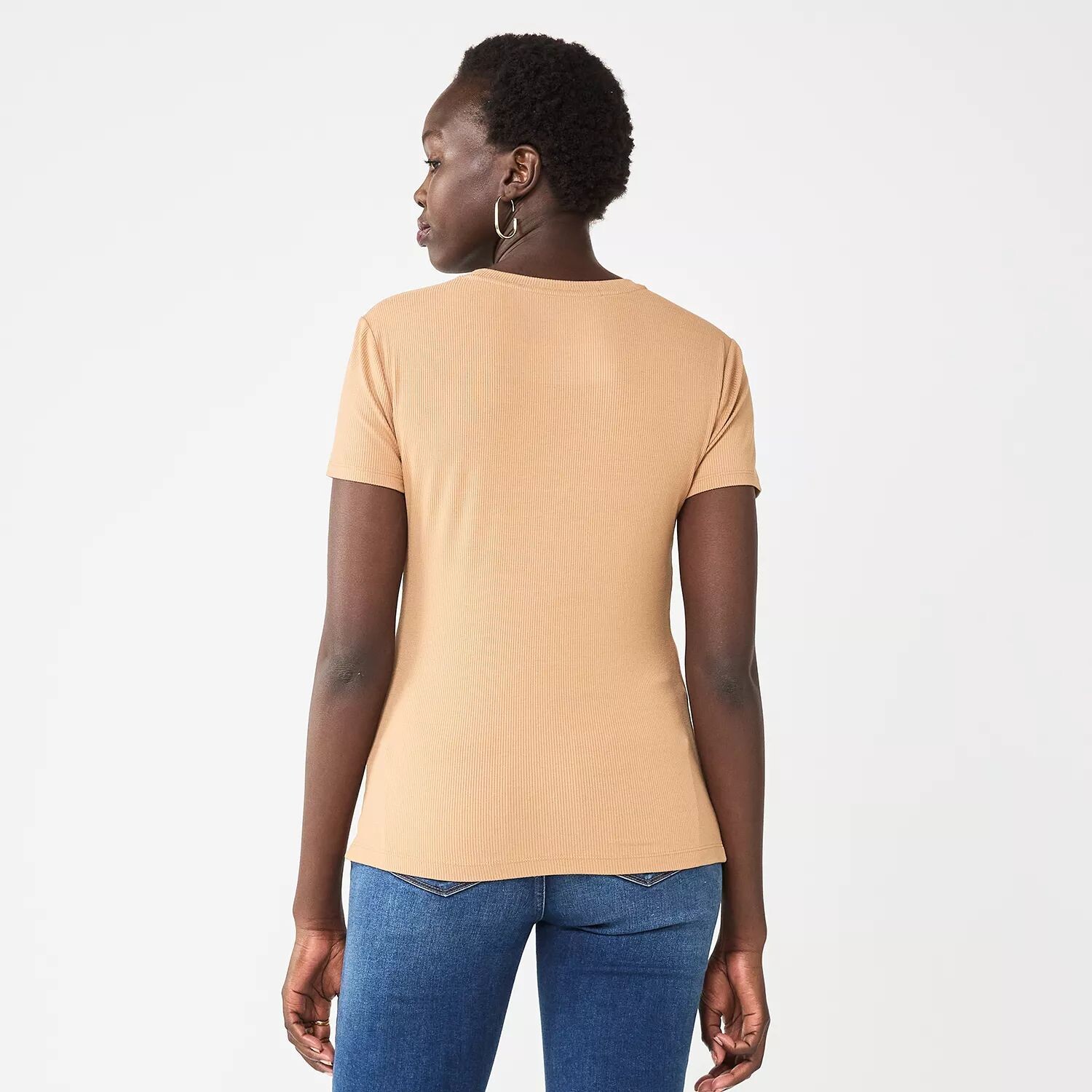 Женский приталенный топ с круглым вырезом в рубчик Nine West Nine West
Женский приталенный топ с круглым вырезом в рубчик Nine West Nine West