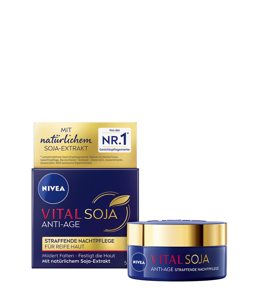 Ночной крем NIVEA VITAL Soja Anti-Age Straffende Nachtpflege, 50 ml
Ночной крем NIVEA VITAL Soja Anti-Age Straffende Nachtpflege, 50 ml