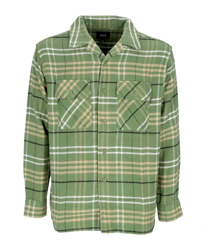 Клетчатая фланелевая рубашка с воротником Huf, зеленый
Клетчатая фланелевая рубашка с воротником Huf, зеленый