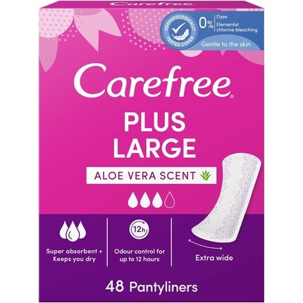 Ежедневные прокладки Plus Large с алоэ Carefree
Ежедневные прокладки Plus Large с алоэ Carefree