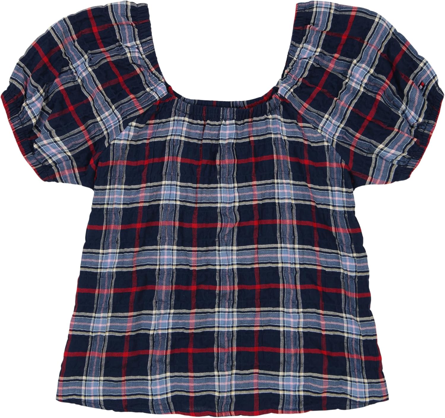 Блузка Tommy Hilfiger Girls из сирсакера в клетку с рукавами-буфами, Navy Blazer
Блузка Tommy Hilfiger Girls из сирсакера в клетку с рукавами-буфами, Navy Blazer