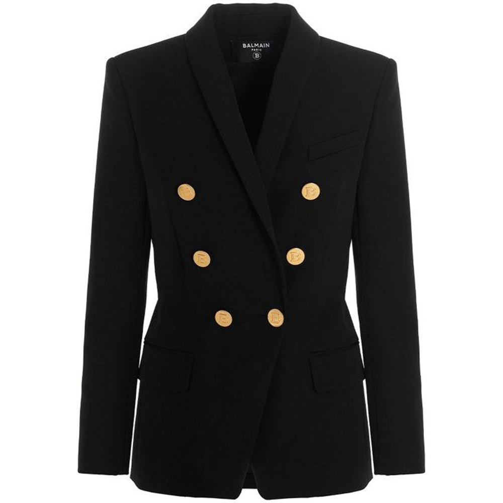 Двубортный пиджак BALMAIN, черный
Двубортный пиджак BALMAIN, черный