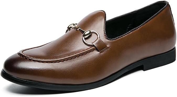 Мужские кожаные лоферы Santimon с пряжкой, классические мокасины, повседневная и формальная обувь, удобные туфли без шнурков, коричневый
Мужские кожаные лоферы Santimon с пряжкой, классические мокасины, повседневная и формальная обувь, удобные туфли без шнурков, коричневый