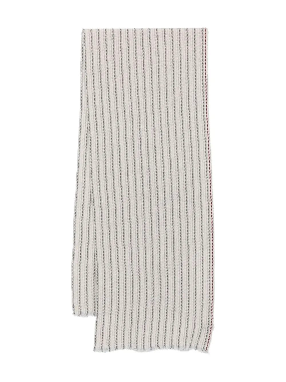 Полосатый шарф с необработанным краем Eleventy, бежевый
Полосатый шарф с необработанным краем Eleventy, бежевый