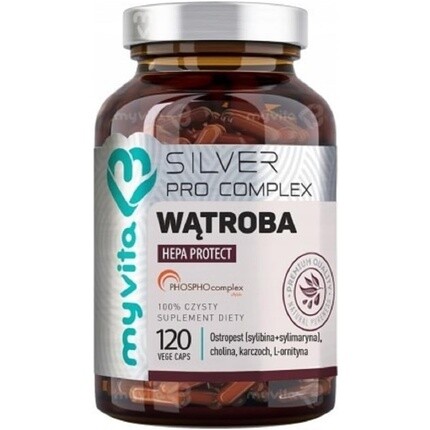 Silver Pro Complex Добавка для поддержки печени, 120 капсул, Myvita
Silver Pro Complex Добавка для поддержки печени, 120 капсул, Myvita