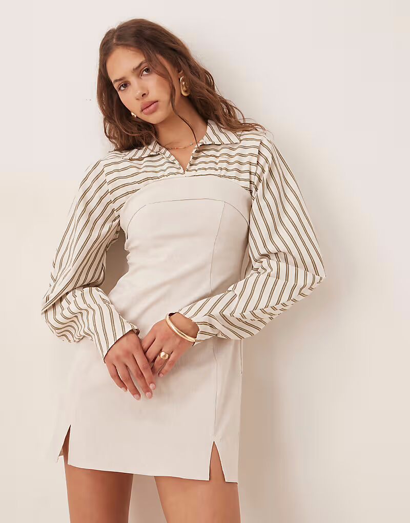 ASOS DESIGN 2 в 1 льняное платье-рубашка в полоску с узором «бенгалин» натурального цвета
ASOS DESIGN 2 в 1 льняное платье-рубашка в полоску с узором «бенгалин» натурального цвета