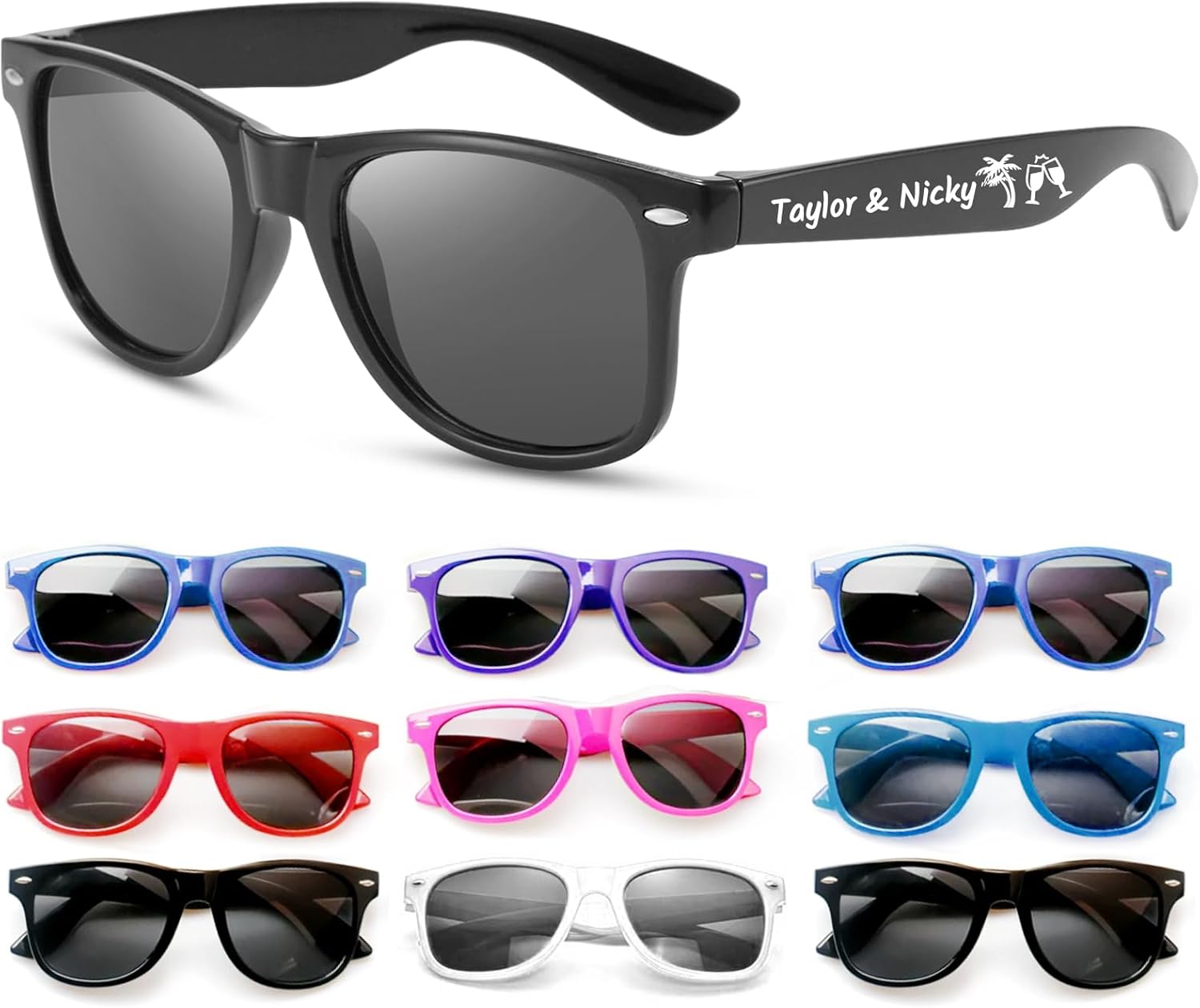 Изготовление солнцезащитных очков на заказ оптом для свадебной вечеринки, шаферов, подружек невесты, гостей, свадебного приема. Персонализированные пластиковые солнцезащитные очки в подарок LYOUF, Lavender
Изготовление солнцезащитных очков на заказ оптом для свадебной вечеринки, шаферов, подружек невесты, гостей, свадебного приема. Персонализированные пластиковые солнцезащитные очки в подарок LYOUF, Lavender