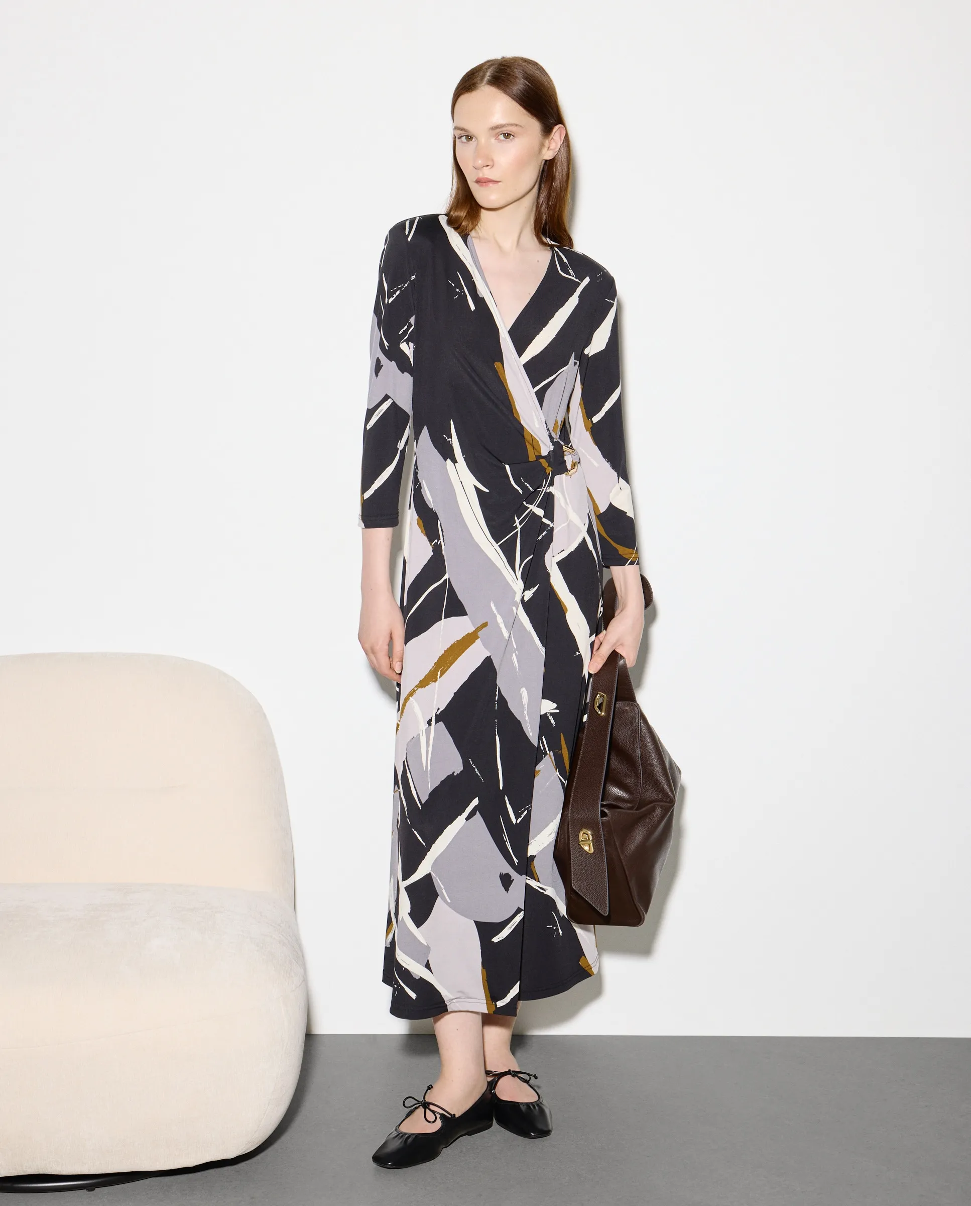 Женское платье миди с принтом Woman El Corte Inglés, серый
Женское платье миди с принтом Woman El Corte Inglés, серый