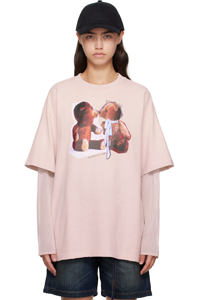 Acne Studios Розовая многослойная футболка с принтом, Розовый, Acne Studios Розовая многослойная футболка с принтом
Acne Studios Розовая многослойная футболка с принтом, Розовый, Acne Studios Розовая многослойная футболка с принтом