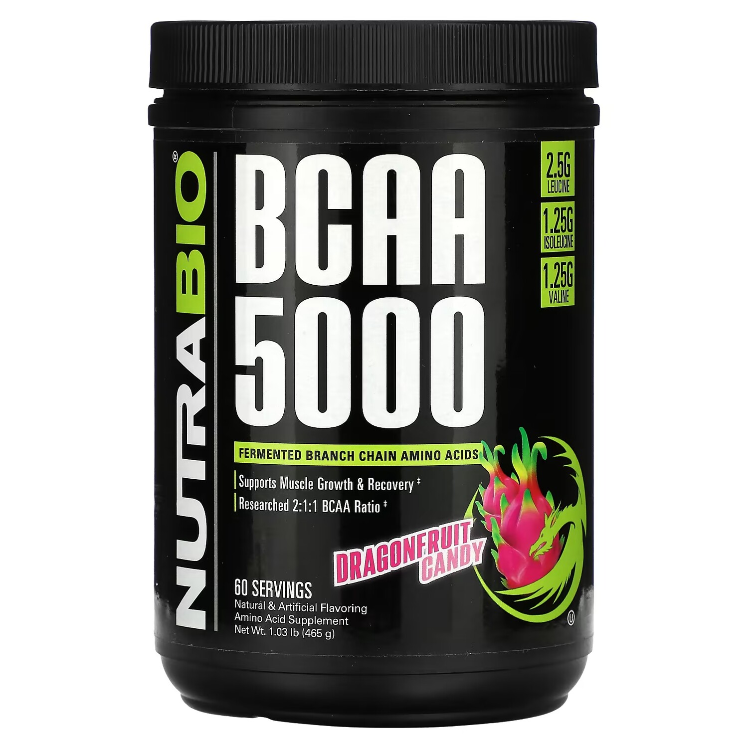 Аминокислотная добавка NutraBio BCAA 5000 драконий фрукт, 465 г
Аминокислотная добавка NutraBio BCAA 5000 драконий фрукт, 465 г
