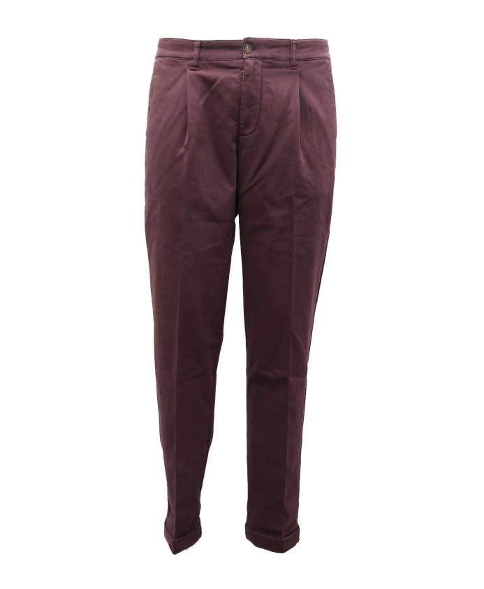 Бордовые фактурные хлопковые брюки Eleventy, фиолетовый
Бордовые фактурные хлопковые брюки Eleventy, фиолетовый
