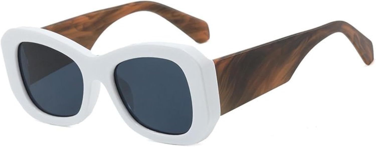 Солнцезащитные очки в крупной оправе для женщин и мужчин, роскошные винтажные солнцезащитные очки в стиле панк, широкие дужки, защита от УФ-излучения UV400 TYUVIVO, White Black
Солнцезащитные очки в крупной оправе для женщин и мужчин, роскошные винтажные солнцезащитные очки в стиле панк, широкие дужки, защита от УФ-излучения UV400 TYUVIVO, White Black