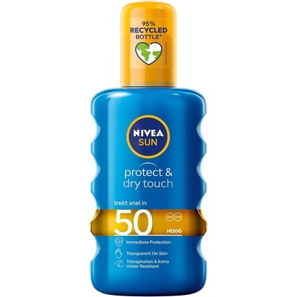 Защитный и освежающий распыляющий спрей Dry Touch Spf50 200G, Nivea
Защитный и освежающий распыляющий спрей Dry Touch Spf50 200G, Nivea