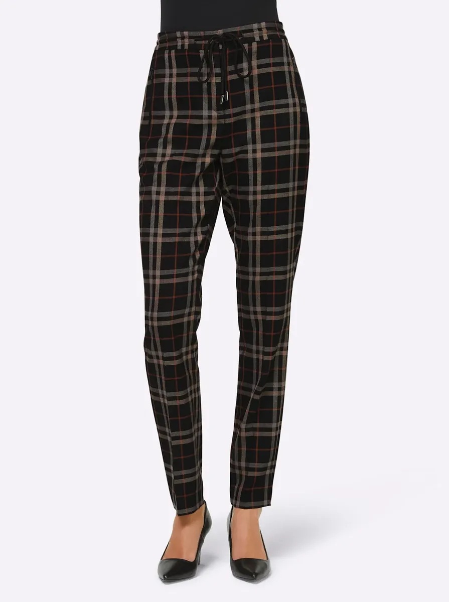 Тканые брюки Heine, цвет Schwarz-Cognac-Kariert
Тканые брюки Heine, цвет Schwarz-Cognac-Kariert