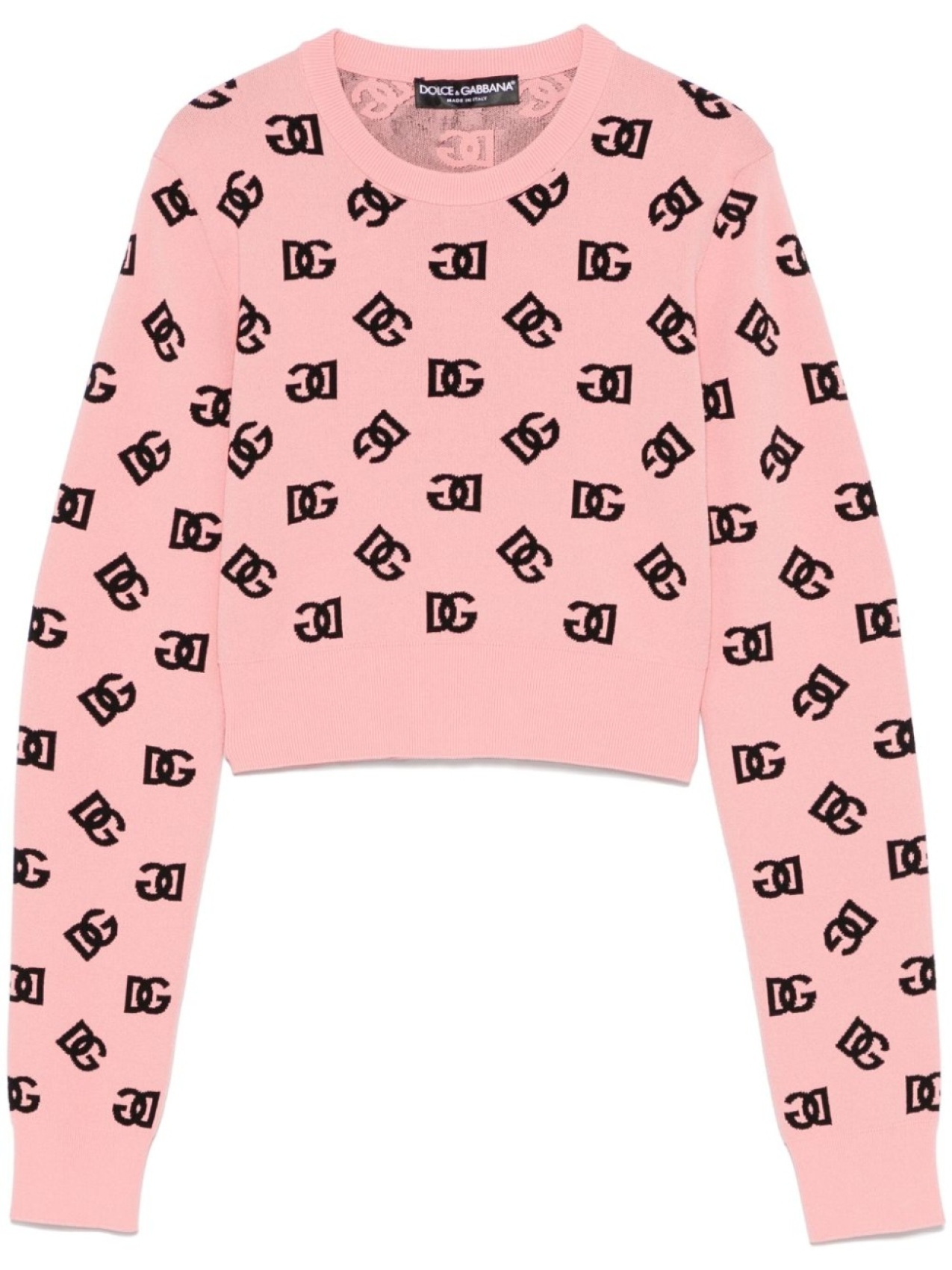 Dolce & Gabbana жаккардовый свитер с логотипом DG, розовый
Dolce & Gabbana жаккардовый свитер с логотипом DG, розовый