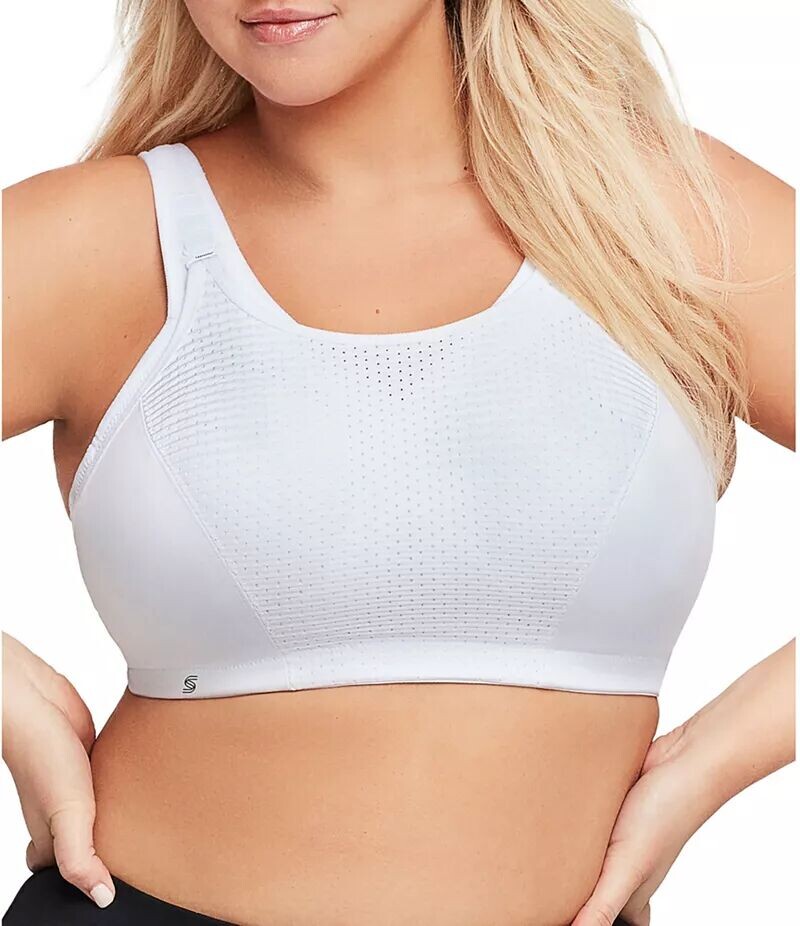 Женский двухслойный спортивный бюстгальтер Glamorise Custom Control B/G, белый
Женский двухслойный спортивный бюстгальтер Glamorise Custom Control B/G, белый