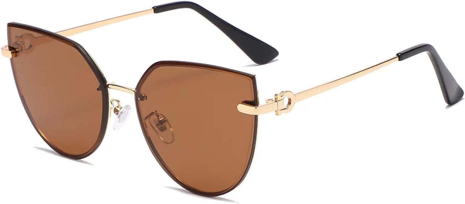 Солнцезащитные очки с защитой от УФ-излучения UV400 | Женские, без оправы, градиентные | Для женщин и мужчин, для занятий спортом на открытом воздухе и вождения DSVIGF, Brown
Солнцезащитные очки с защитой от УФ-излучения UV400 | Женские, без оправы, градиентные | Для женщин и мужчин, для занятий спортом на открытом воздухе и вождения DSVIGF, Brown