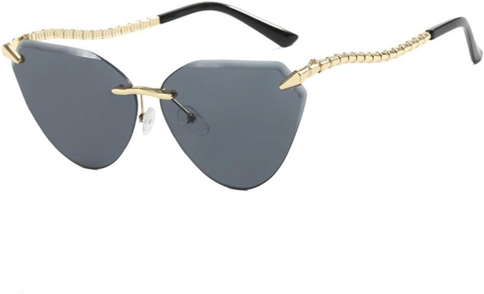 Женские солнцезащитные очки без оправы с металлическим градиентом и оправой «кошачий глаз», солнцезащитные очки для активного отдыха с защитой от УФ-излучения TYUVIVO, C1blackgrey
Женские солнцезащитные очки без оправы с металлическим градиентом и оправой «кошачий глаз», солнцезащитные очки для активного отдыха с защитой от УФ-излучения TYUVIVO, C1blackgrey