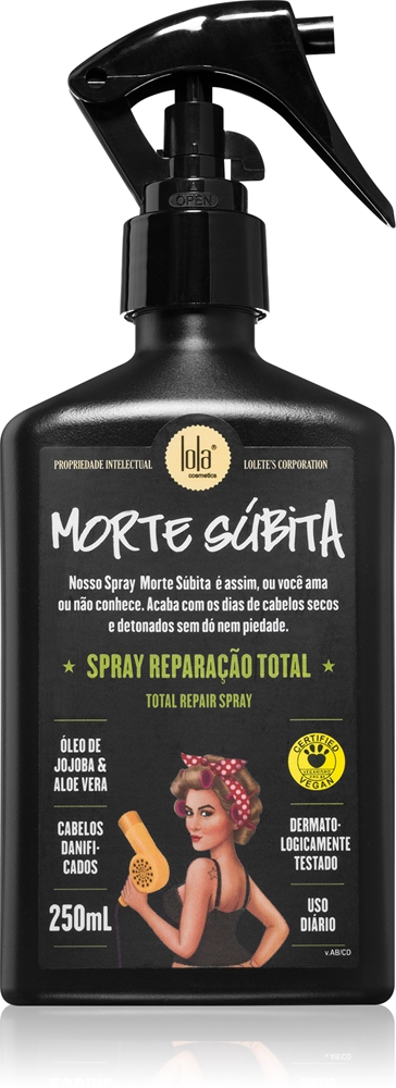 Morte súbita spray total repair spray for damaged hair Lola Cosmetics, 250 мл
Morte súbita spray total repair spray for damaged hair Lola Cosmetics, 250 мл
