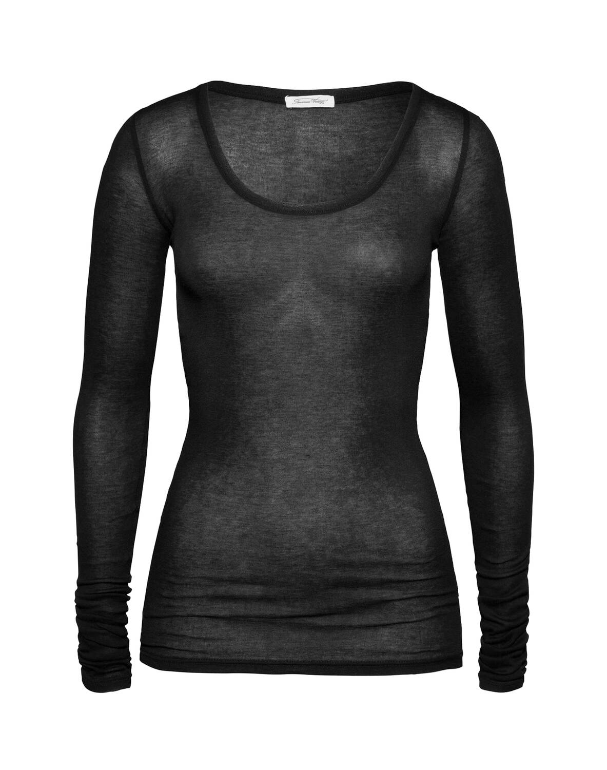 AMERICAN VINTAGE Лонгслив 'Massachusetts' в черном цвете
AMERICAN VINTAGE Лонгслив 'Massachusetts' в черном цвете