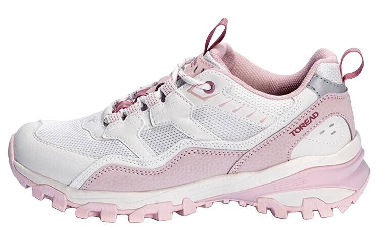 Кроссовки для походов и треккинга женские с низким верхом серый/розовый Toread